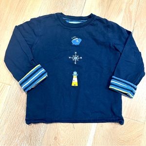 Reversible Janie and Jack nautical long sleeve tee